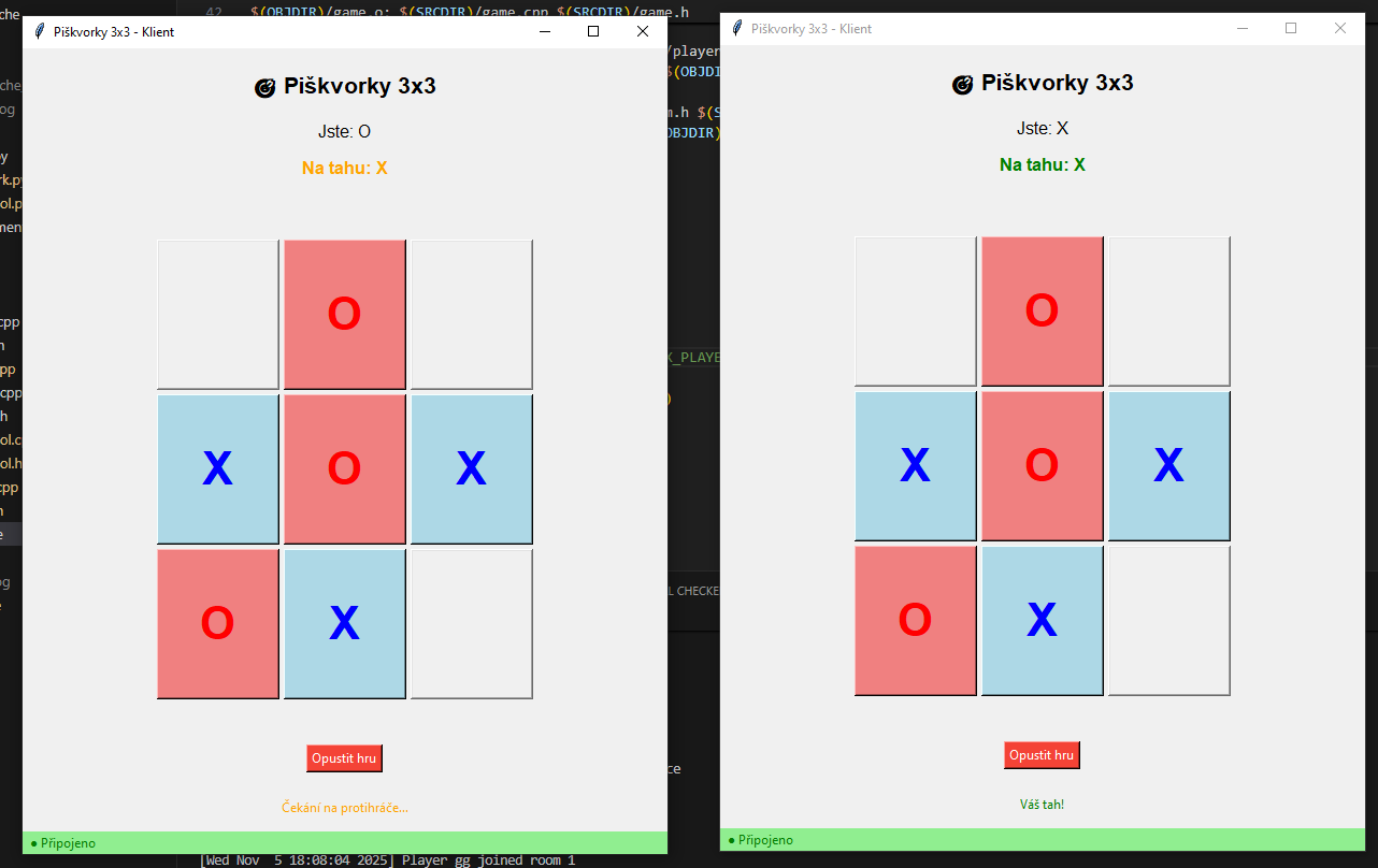 Networking Projects – TicTacToe & TCP Server - Python TicTacToe with multiple rooms and TCP implementation. C++ TCP server demonstrating custom protocol handling.